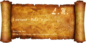 Lerner Móric névjegykártya